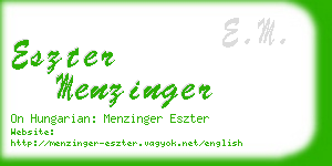 eszter menzinger business card